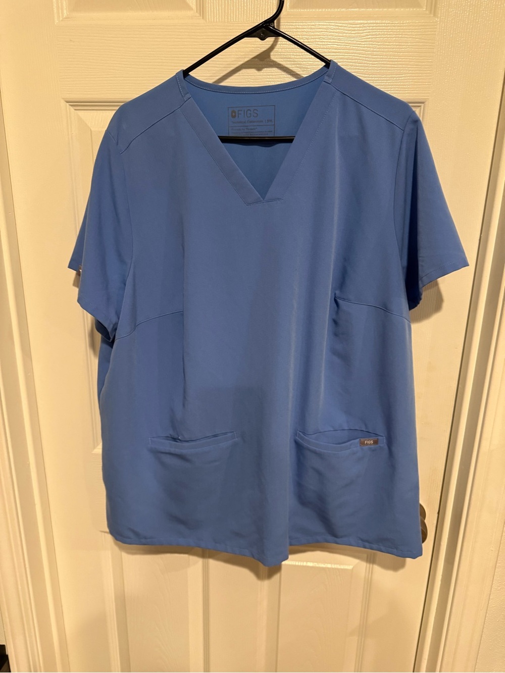 Figs Women’s   V-Neck Top in Light Blue Scrub top